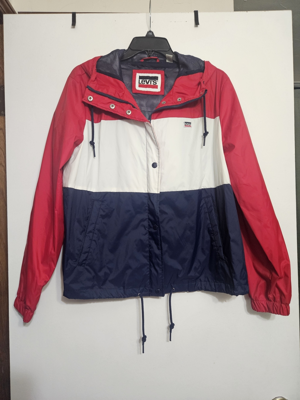 Levi's Women's Red White Navy Colorblock Bomber Jacket